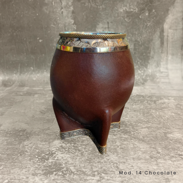 Producto - MATE TORPEDO ALPACA CINCELADO CON ARO BRONCE REFUERZO ALPACA (mod 14)