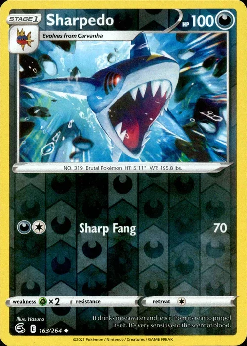 Producto - Sharpedo - 163/264 - Fusion Strike - Reverse Holo