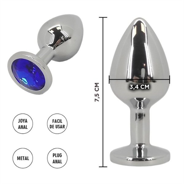 Producto - Plug Metalico con Joya Mediano