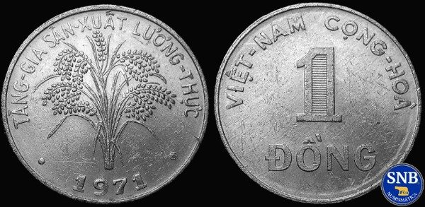 Producto - Vietnam del Sur - 1 Dong (1971) KM #12 [VF] - FAO - Segunda República