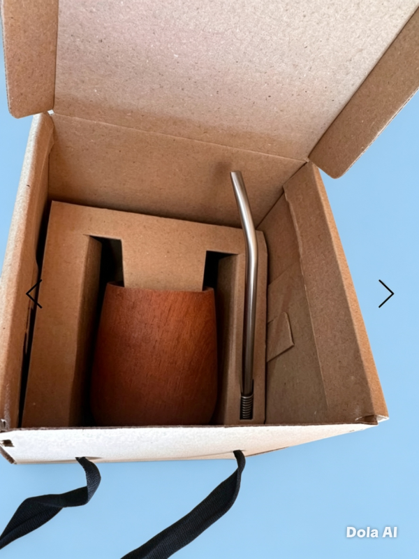 Producto - CAJA BOLSA CON CUNA PARA MATE Y BOMBILLA -COD. CC140  medida 15x15x15 - 0
