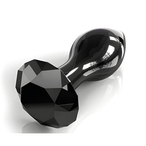Producto - PLUG GLASS OBSIDIAN DARK 8.9 CM X 3.1 - 98 Grs PREMIUM INFARTA