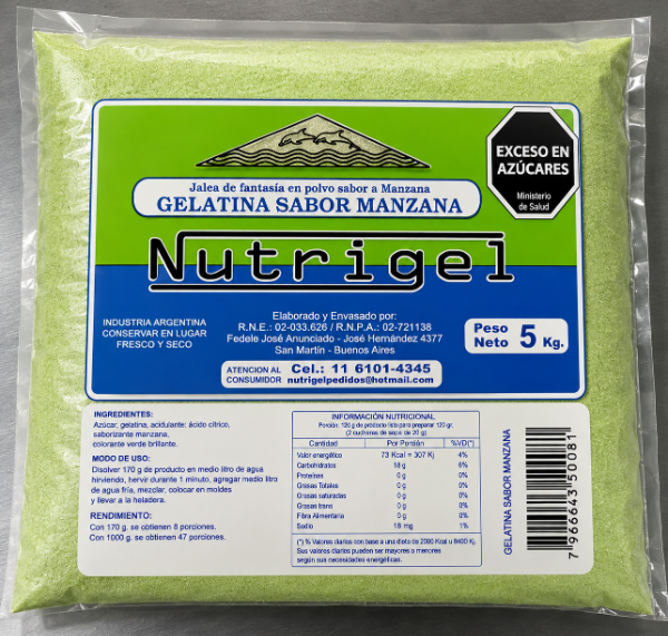 Producto - Gelatina x 5 kg (varios sabores) - 1
