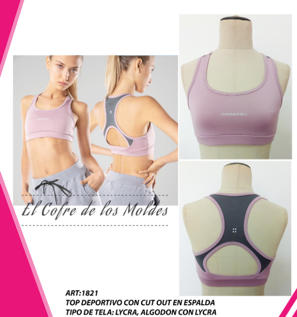Producto - Top deportivo con cut out en espalda -Pack de talles 3XL al 7XL-