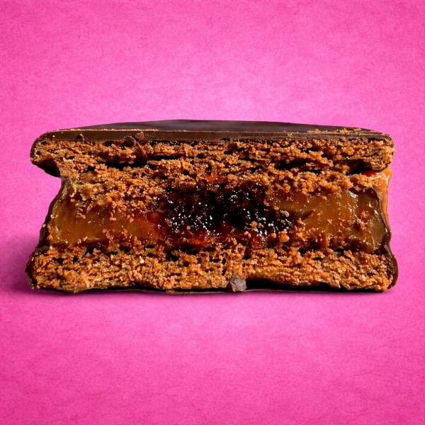 Producto - ALFAJOR DE DULCE DE LECHE Y FRAMBUESA
