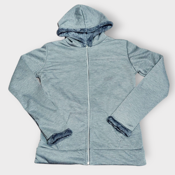 Producto - Campera Dama con peluche Gris T3