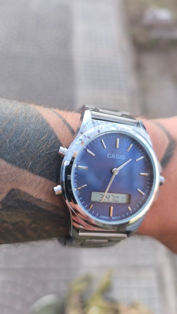 Producto - Reloj Casio Replica MTP-VC01D Analogico Digital Azul