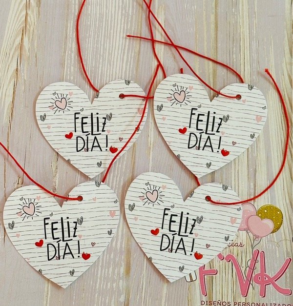 Producto - Tags corazones día del maestro