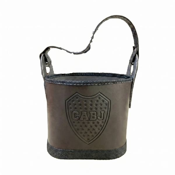 Producto - Art 1132 Canasta matera cuerina grabada Boca Junior