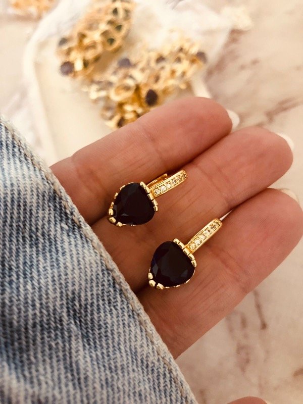 Producto - Lady Di Bañados en Oro 18k Azul noche Love Premium