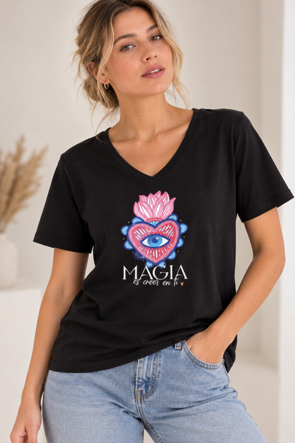 Producto - Remera de Mujer Magia de Algodón Estampada - KRONE - 0