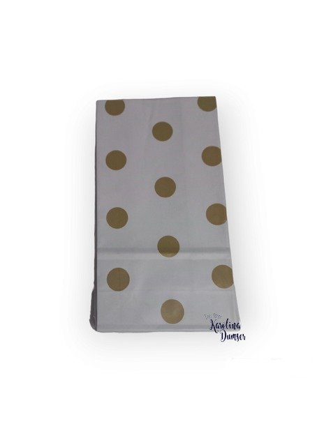 Producto - Bolsa Blanca con Lunares Dorados por 10 unid. - 1