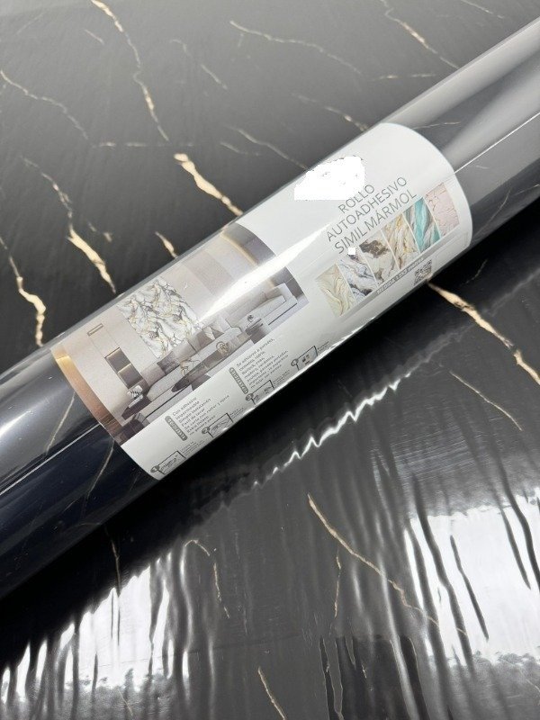 Producto - Rollo PREMIUM Simil Marmol Negro 1.20 X 3 MTS.