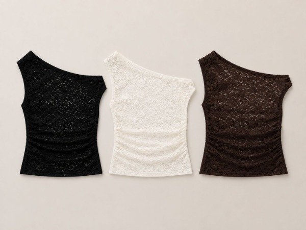 Producto - TOP IRREGULAR ENCAJE