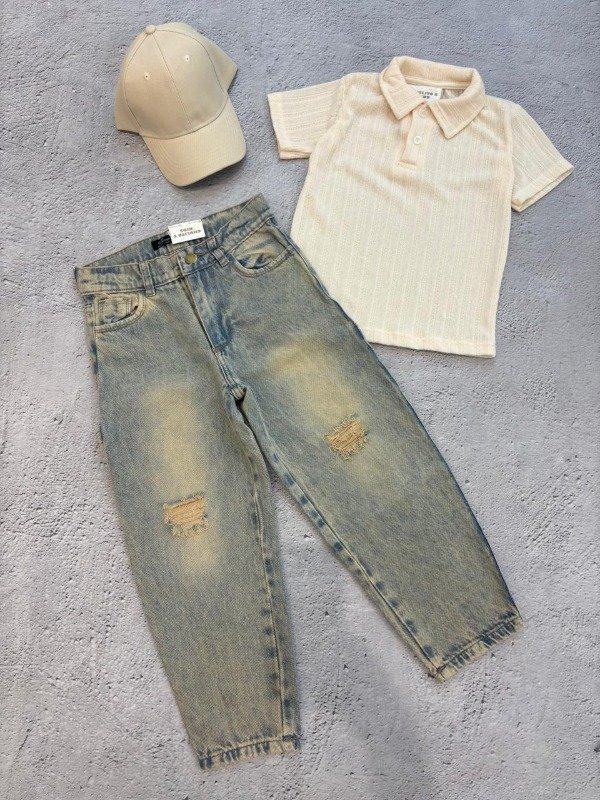 Producto - Jean baggy oxido niño