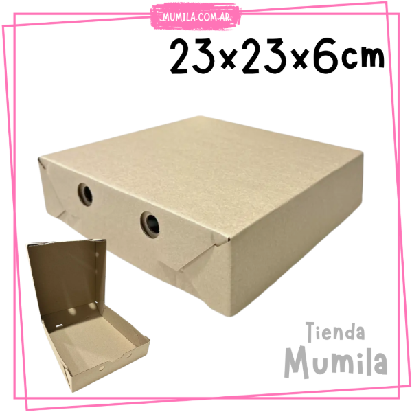 Producto - Caja 23x23x6cm empanadas, cookies, tartas