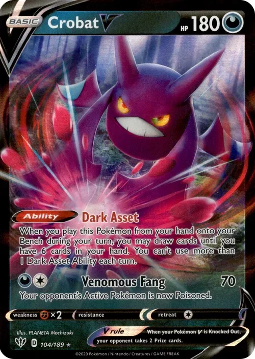 Producto - Crobat V - 104/189 - Darkness Ablaze - Holo