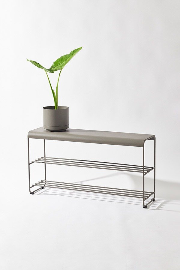 Producto - Banco Henkan large con maceta Gris