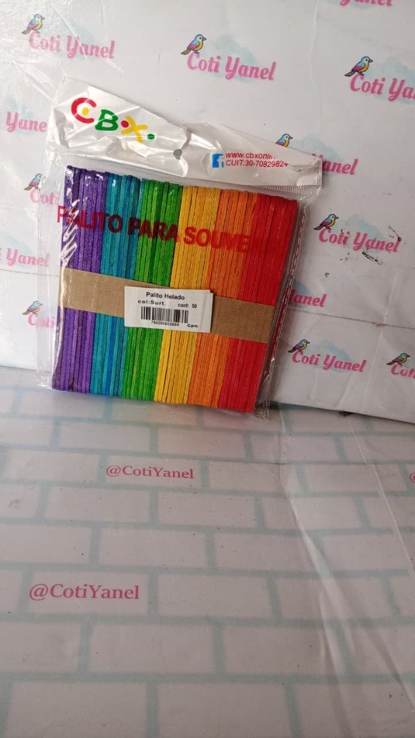 Producto - Palitos de helado de color - paquete x50 unidades - 1