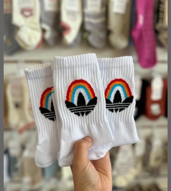 Medias 3/4 arcoiris adidas