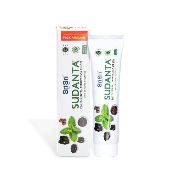 Producto - Pasta Dental Ayurvédica en Gel Sin Flúor Efecto Blanqueador- Sri Sri Tattva