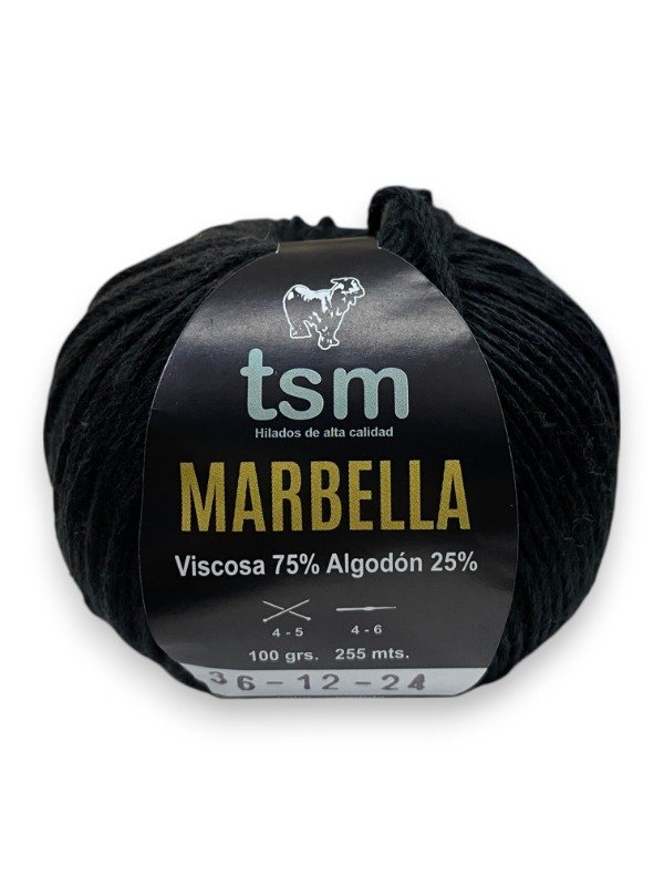 Producto - HILADO MARBELLA x 100 GRS - 36 NEGRO