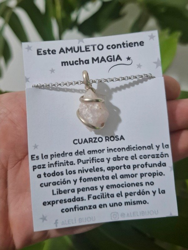 Producto - Collar Cuarzo Rosa