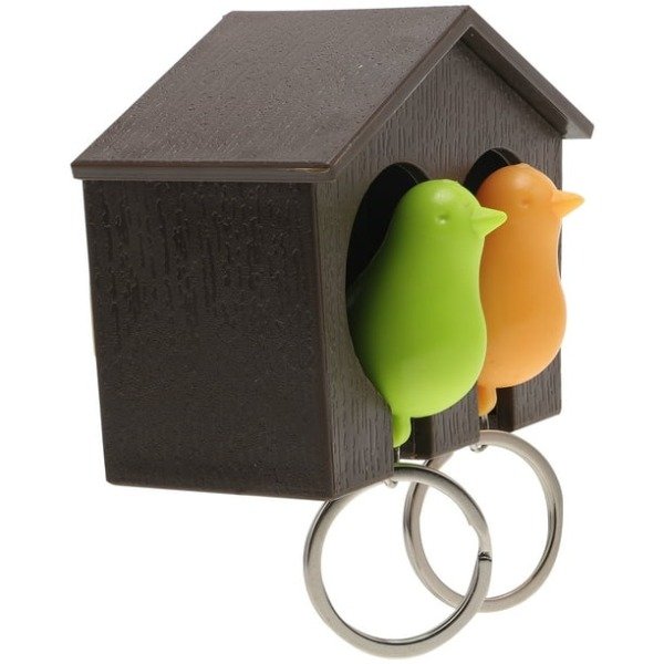 Producto - Porta llave y llavero pajarito doble