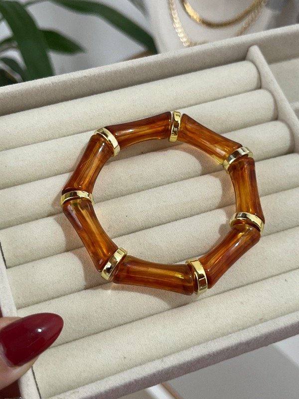 Producto - Brazalete boho bambú café - 0