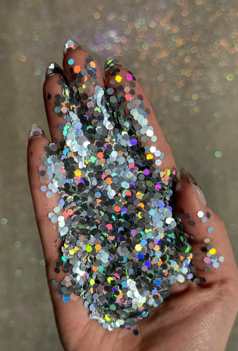Producto - Glitter Holografico plateado 100 x50g