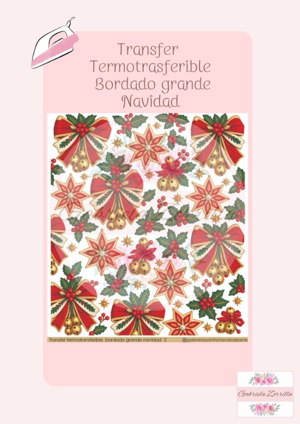 Producto - Transfer Termo bordado grande Navidad 2