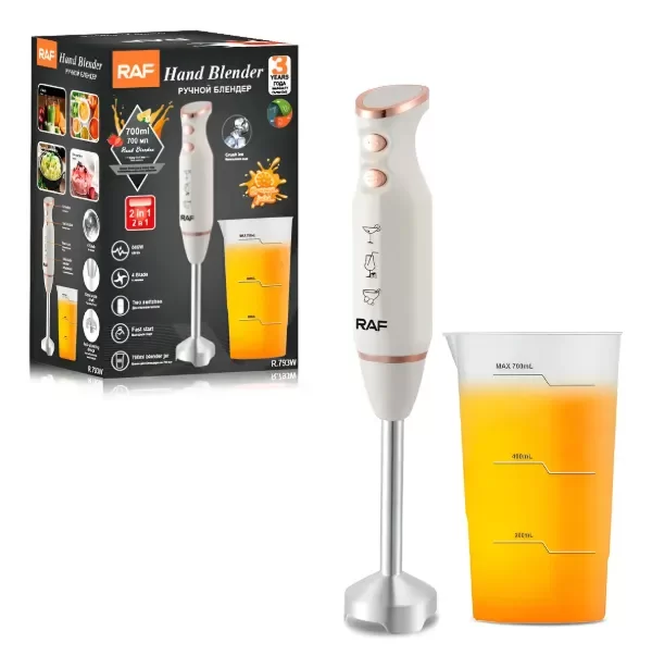 Producto - Minipimer 2 En 1 Raf Con Vaso 800w Eléctrica Blanco