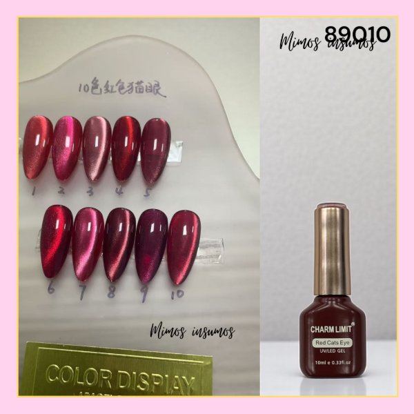 Producto - Charm límit Cat eye rojo