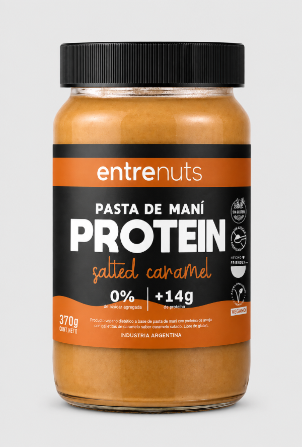 Producto - Pasta de maní proteica Salted Caramel - Entrenuts