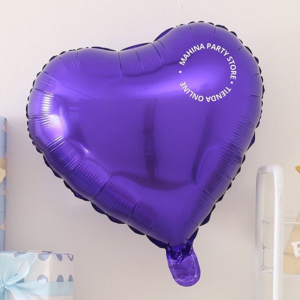 Producto - Globo corazon violeta metalizado 18"