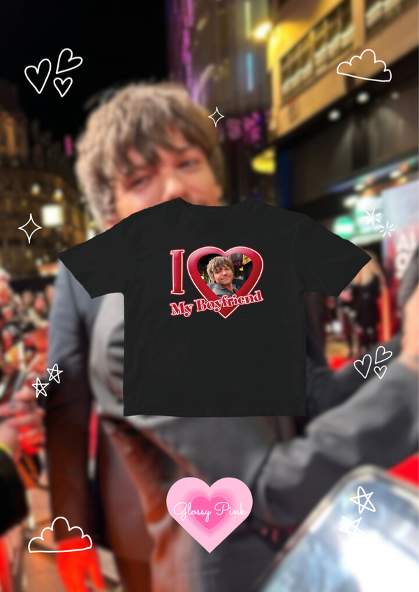 Baby tee negra I love my boyfriend Louis - DTF
