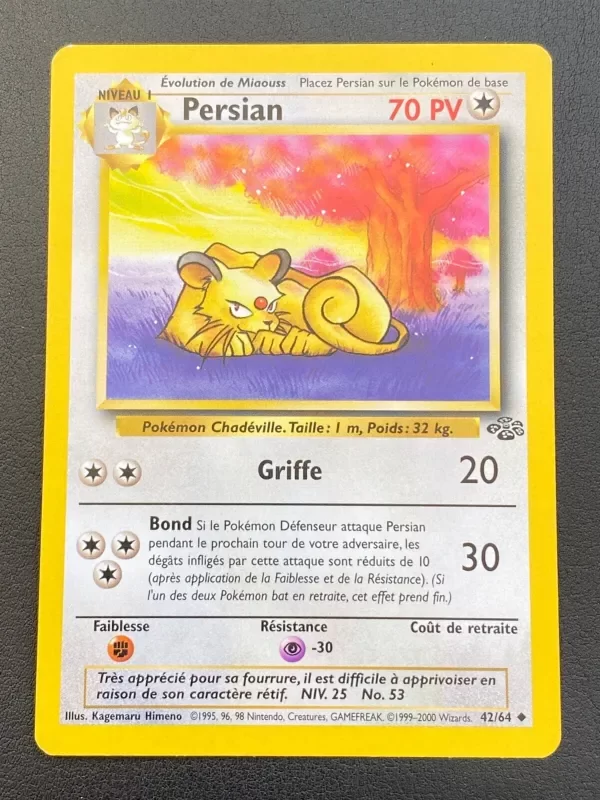 Producto - POKEMON PERSIAN CARD 42/64 RARE WIZARDS JUNGLE