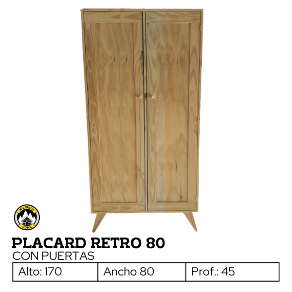 Producto - PLACARD RETRO 80 CON PUERTAS