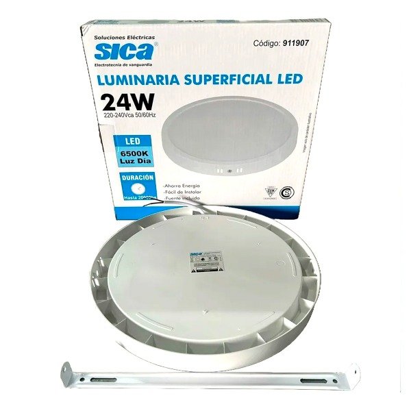 Producto - Plafón Panel Led Sica redondo 24w Luz Cálida / Fría