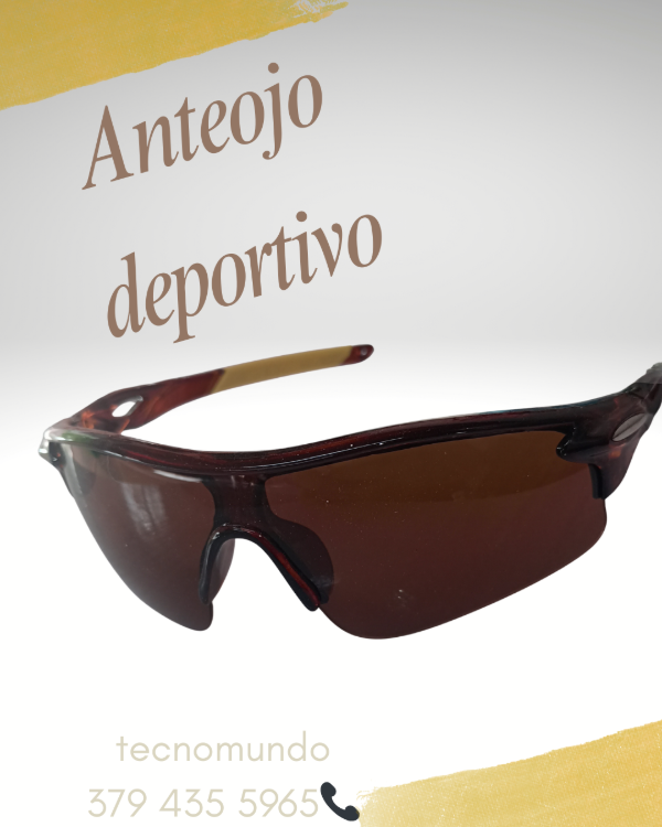 Producto - anteojo deportivo modelo marron y amarillo