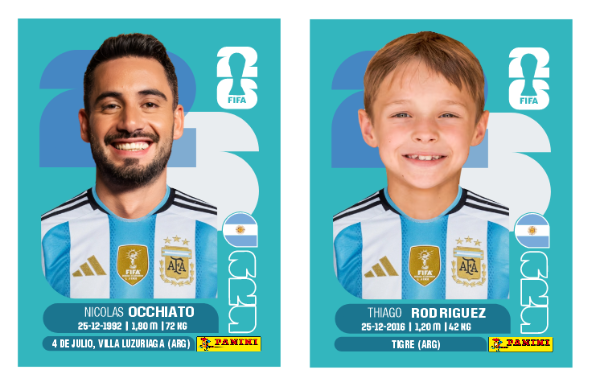 Producto - Plantilla editable de la figurita de la seleccion ARGENTINA