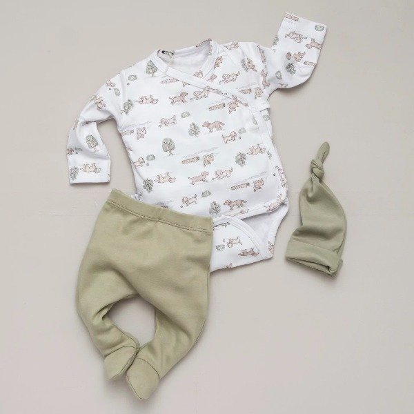 Producto - Ajuar 3 piezas JULIÁN (Body cruzado)