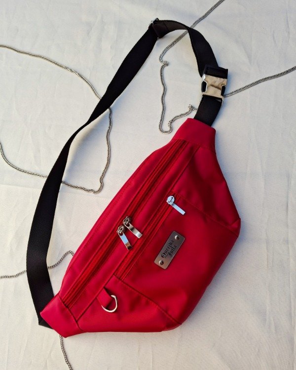 Producto - Riñonera Vex roja (cierres rojos)
