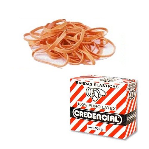 Producto - Bandas elasticas largas anchas Credencial x 500g