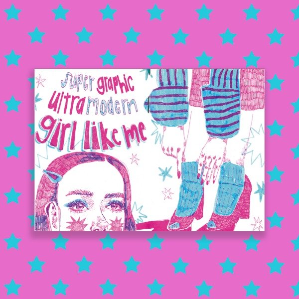 Producto - super graphic ultra modern girl print