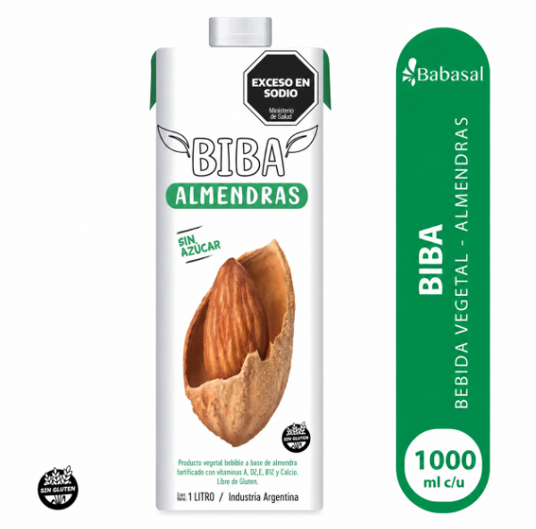 Producto - Bebida Vegetal de Almendras BIBA x 1lt