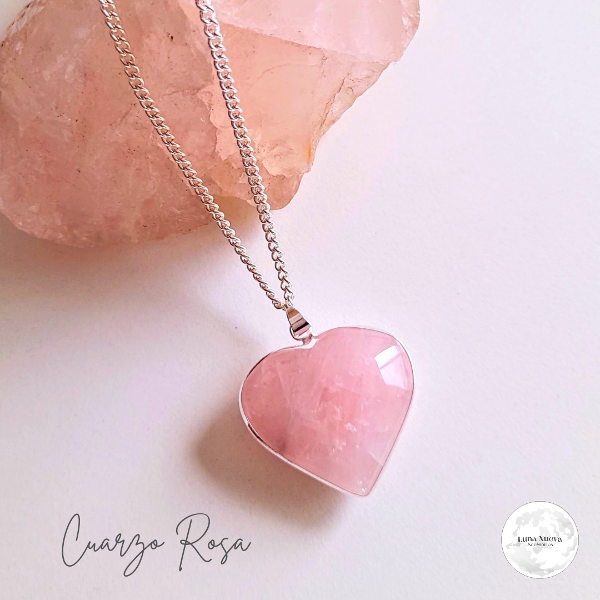 Producto - Collar Corazón de Cuarzo Rosa