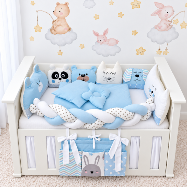 Producto - Set de Chichoneras para Cuna Leonardo Animalitos Nórdicos - 1