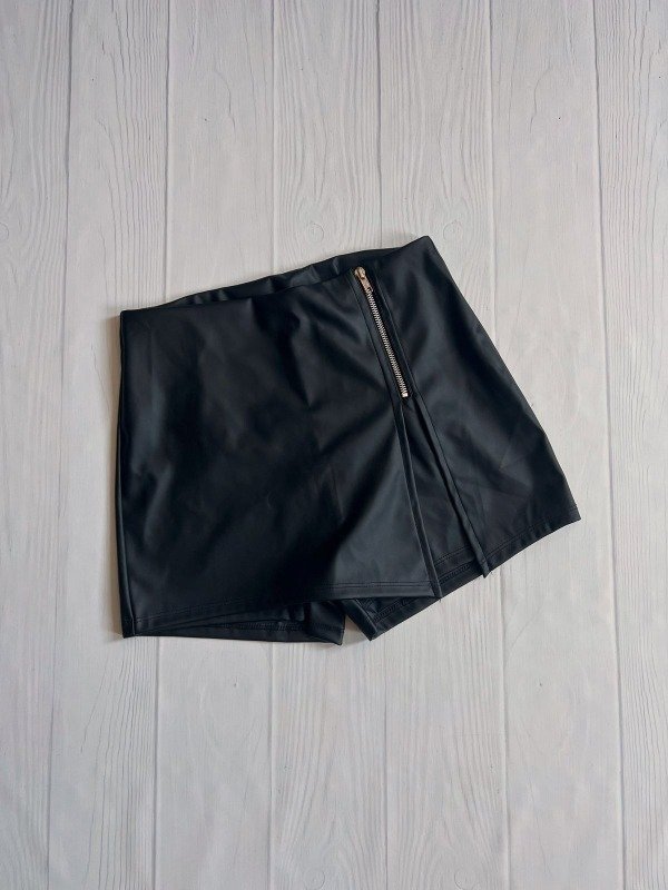 Producto - [4312] Short pollera cierre cuerina