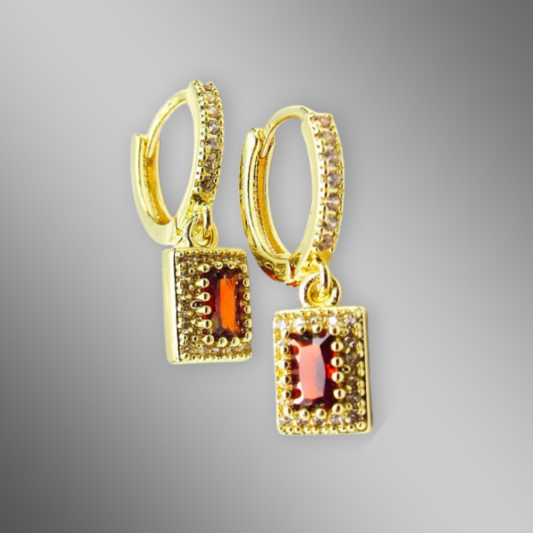 Producto - AROS ARGOLLA 10MM BISAGRA COLGANTE PIEDRAS -ACERO DORADO-SHAR3062-132089-ZGT